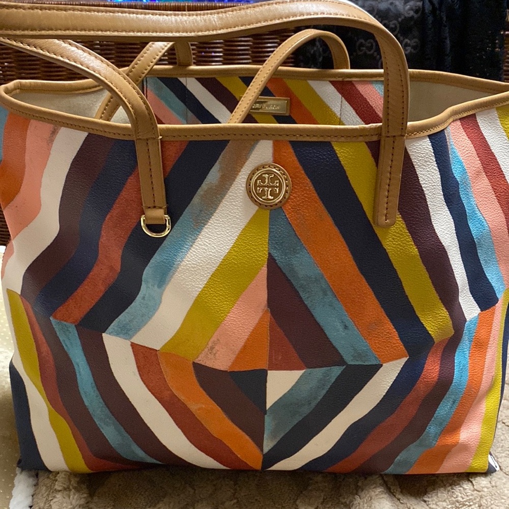 Tory Burch Shop Kerrington Square Tote Bag, Diamond Combo